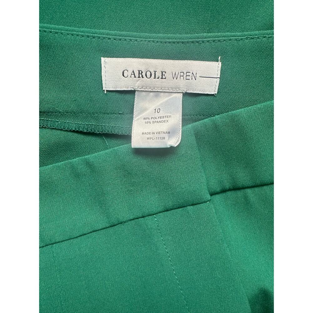 Carole Wren Emerald Green Wide Leg Pants- Size 10 - Picture 4 of 8